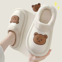 Bear Slippers Warm Indoor House Shoes For Women