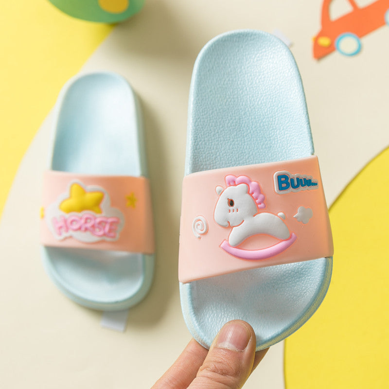 Cute Cartoon Carousel Children Slippers