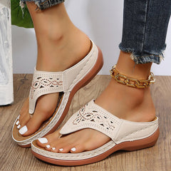 Clip Toe Wedge Sandals For Women