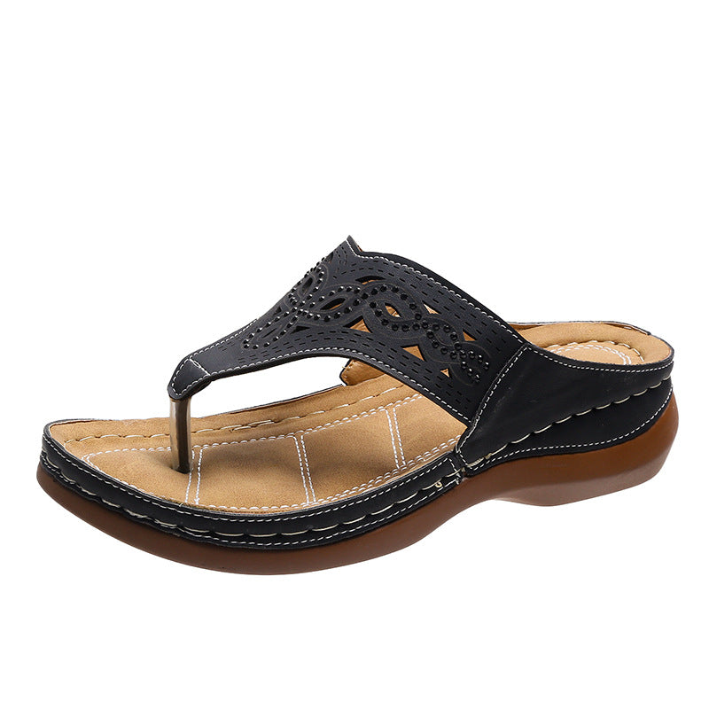 Clip Toe Wedge Sandals For Women