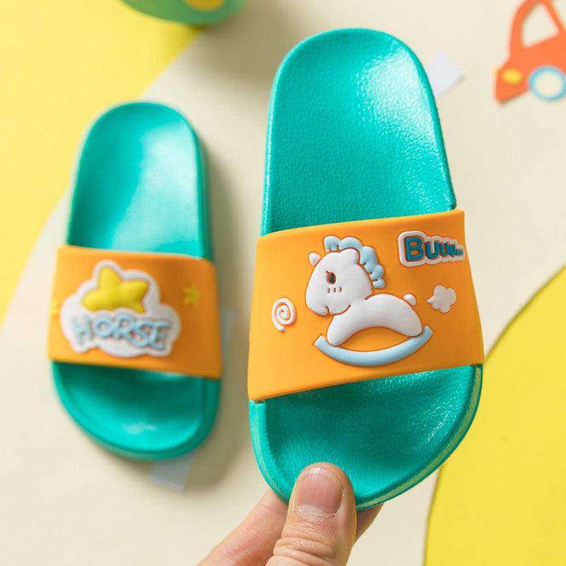 Cute Cartoon Carousel Children Slippers