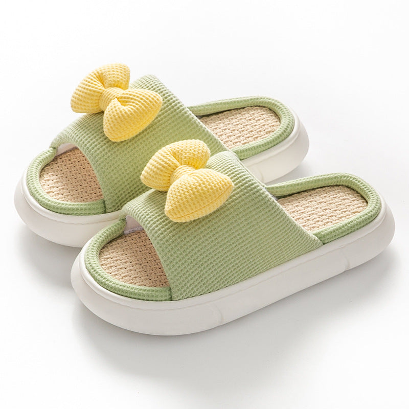 Linen-cotton Slippers For Four Seasons