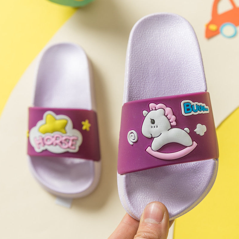 Cute Cartoon Carousel Children Slippers