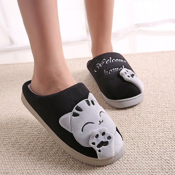 Women's Winter Home Slippers Cartoon Cat