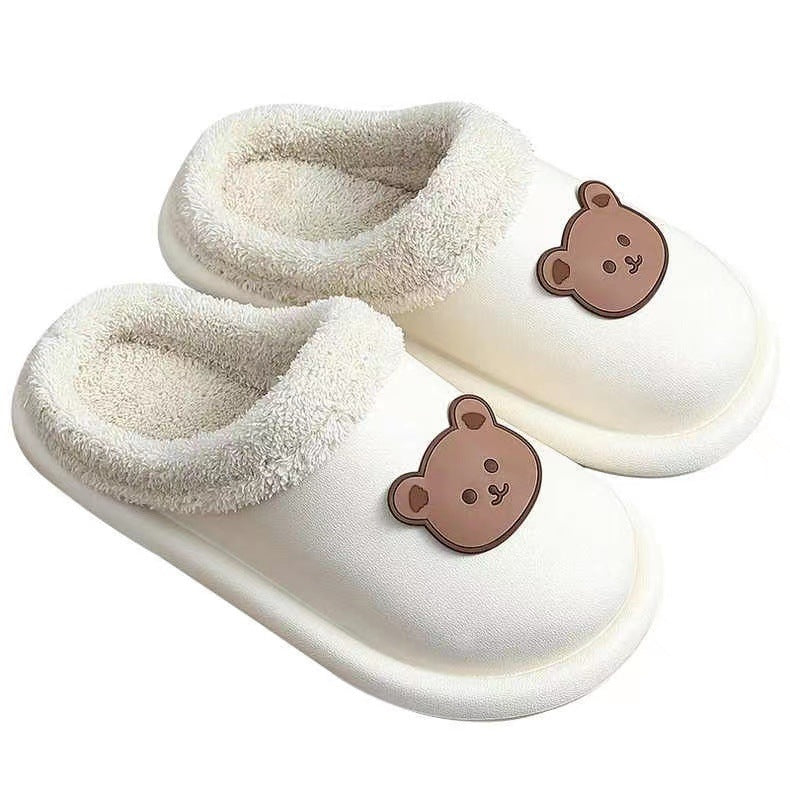 Bear Slippers Warm Indoor House Shoes For Women