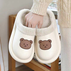 Bear Slippers Warm Indoor House Shoes For Women