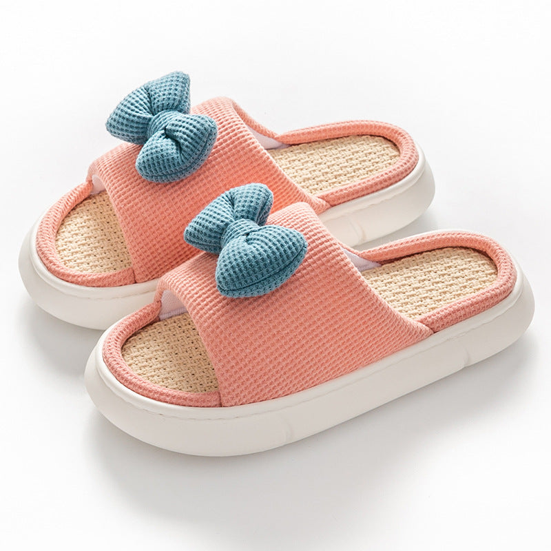 Linen-cotton Slippers For Four Seasons