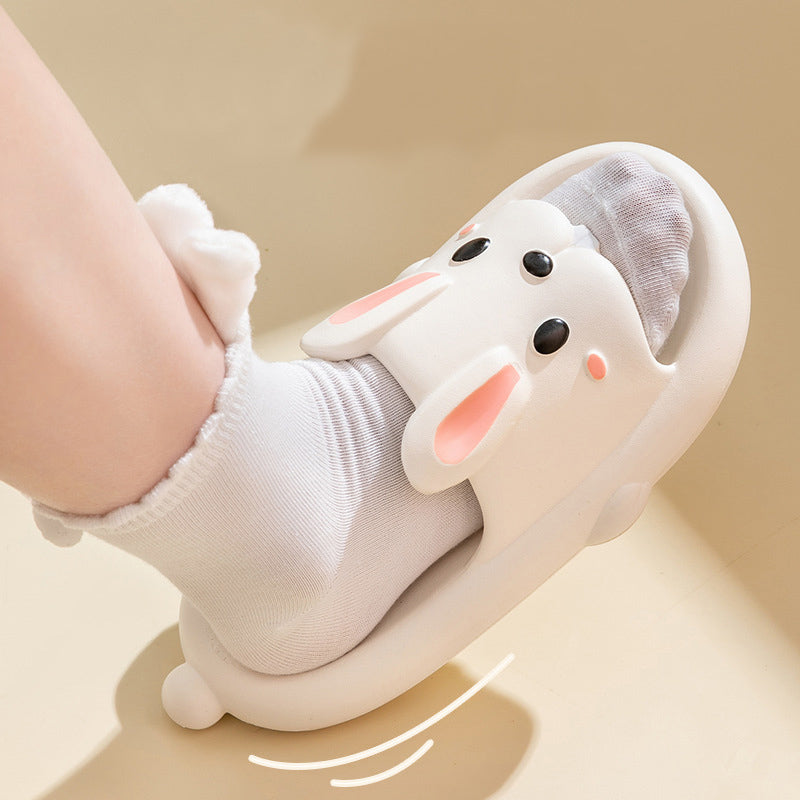 Cute Rabbit Slippers For Kids Women Summer Home Shoes Bathroom Slippers