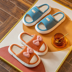 Linen-cotton Slippers For Four Seasons