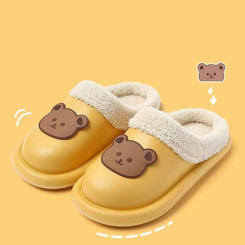 Bear Slippers Warm Indoor House Shoes For Women