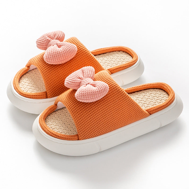 Linen-cotton Slippers For Four Seasons