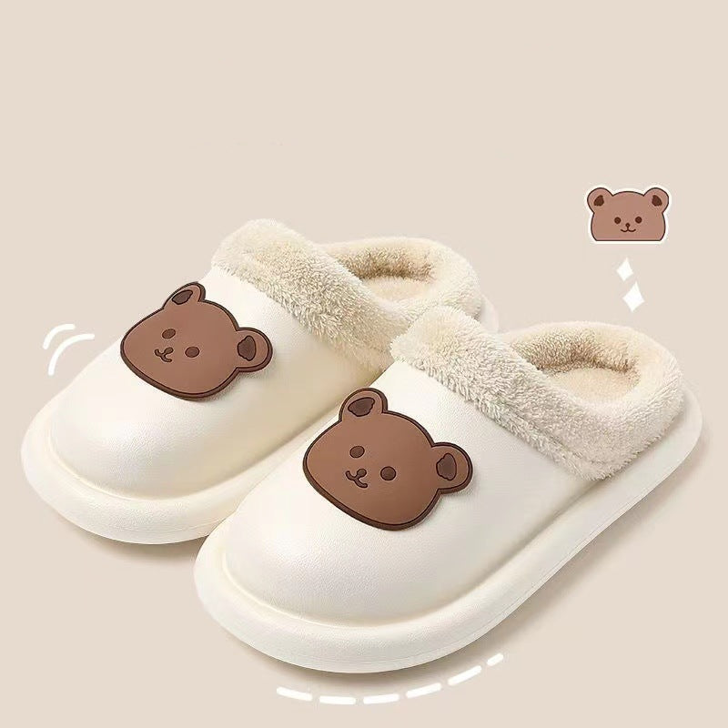 Bear Slippers Warm Indoor House Shoes For Women