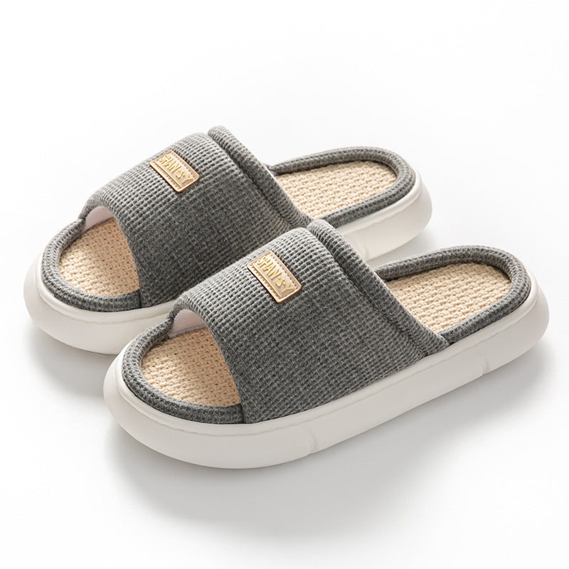 Linen-cotton Slippers For Four Seasons