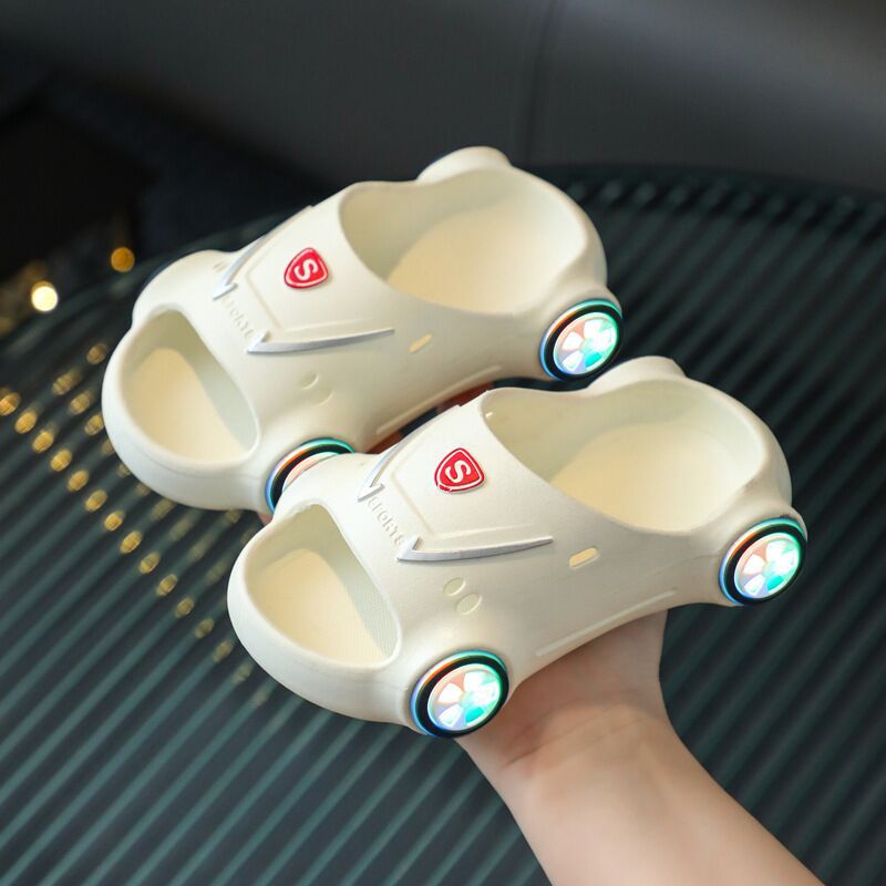 Kids Glowing Cartoon Car Sandals