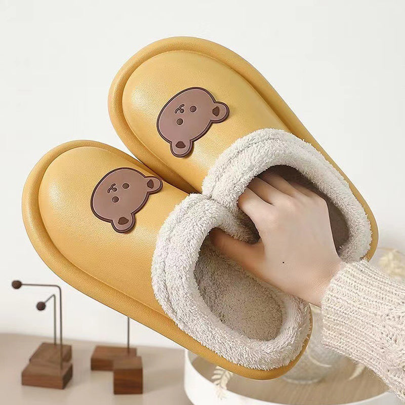 Bear Slippers Warm Indoor House Shoes For Women