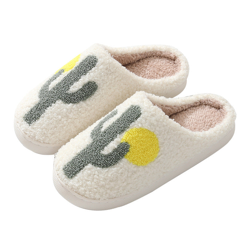 Comfortable Home Cactus Winter Cotton Slippers