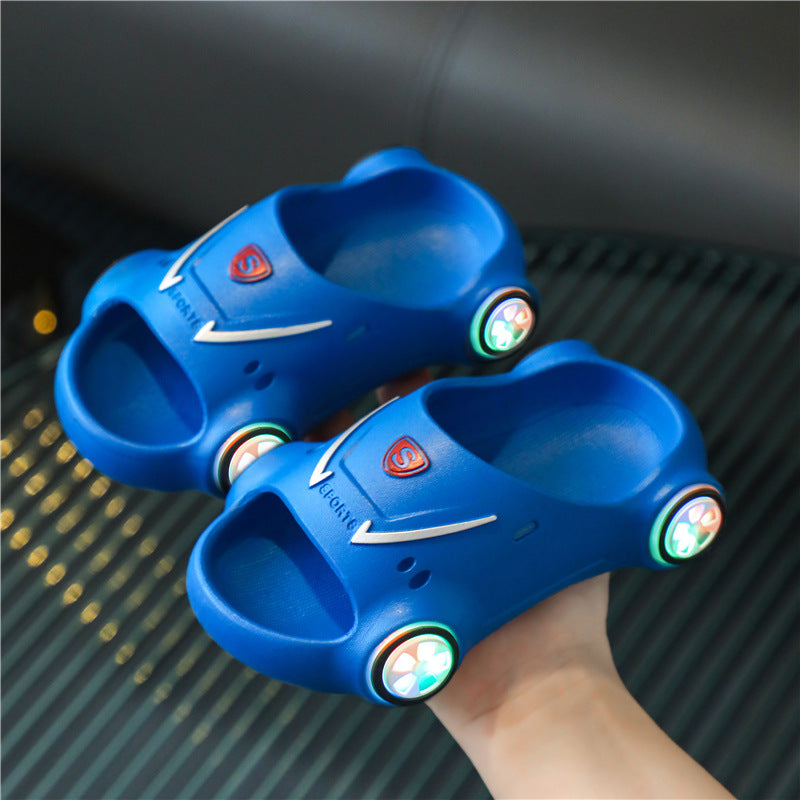 Kids Glowing Cartoon Car Sandals