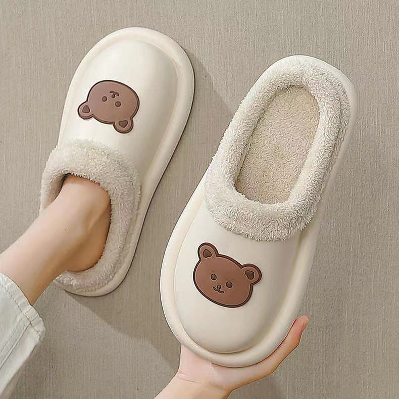 Bear Slippers Warm Indoor House Shoes For Women