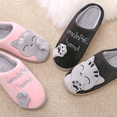 Women's Winter Home Slippers Cartoon Cat