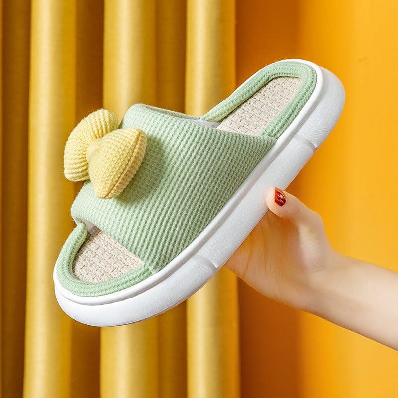 Linen-cotton Slippers For Four Seasons